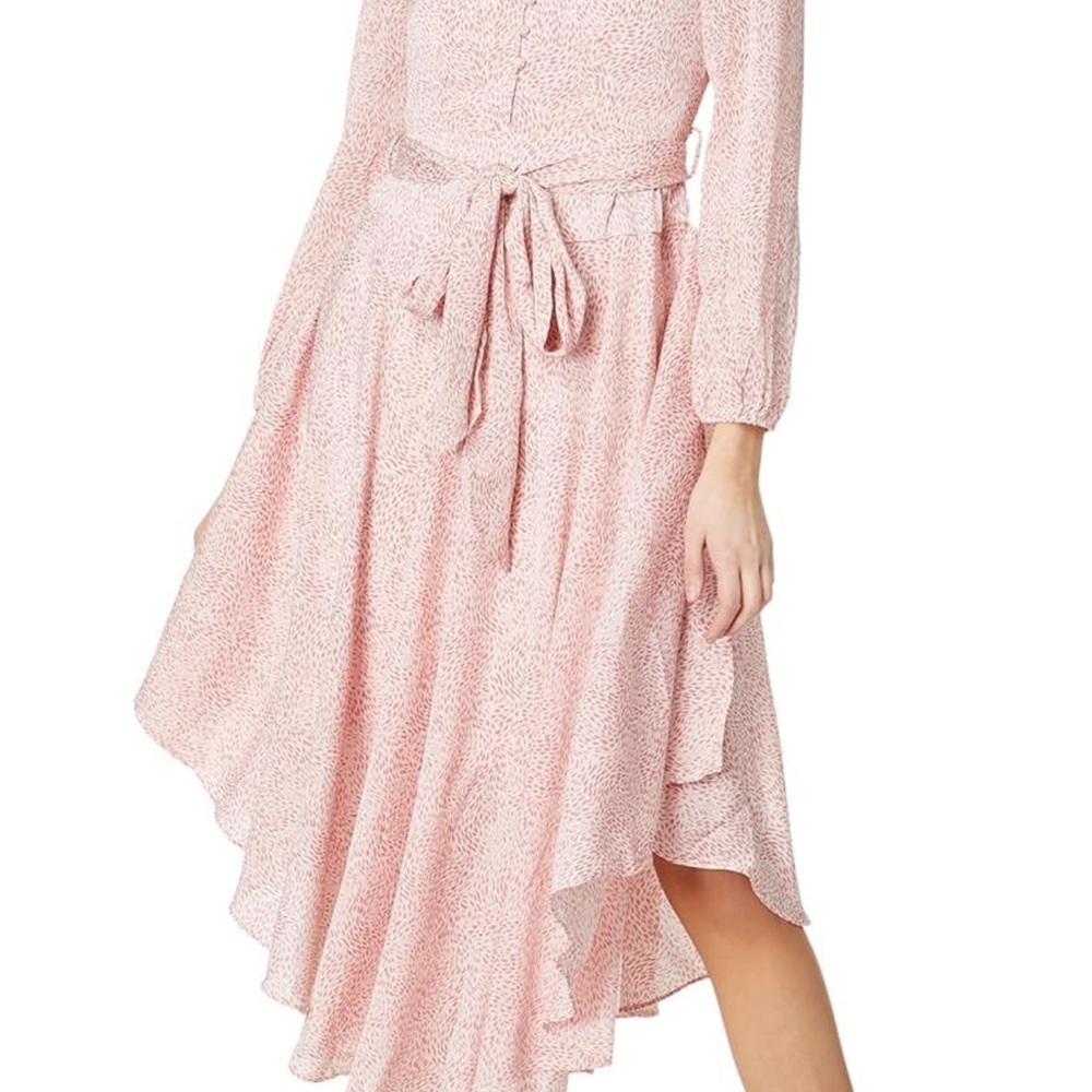 Elegant Pink Floral Women's Dress